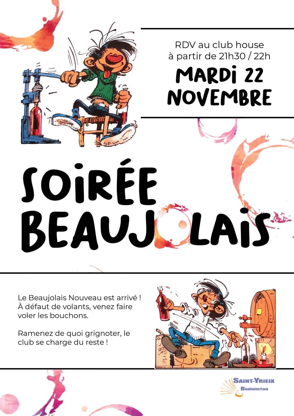 affiche soiree beaujolais